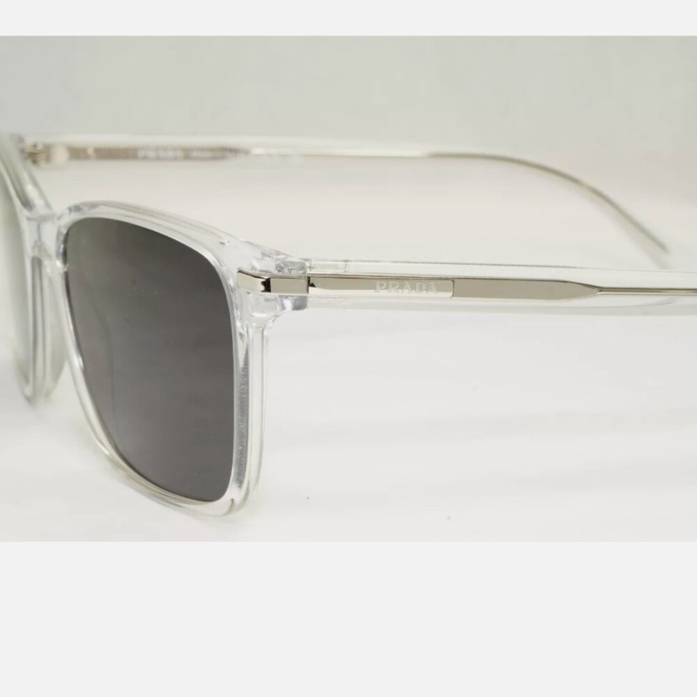 New Prada Black Transparent Crystal Square Sunglasses - Picture 6 of 7